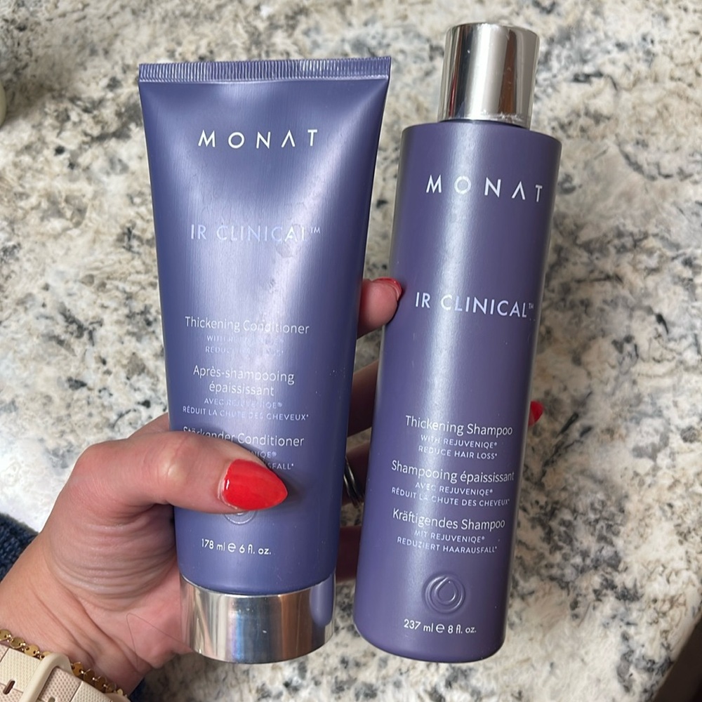 Monat IR CLINICAL Thickening shampoo and conditioner USED FOR ONE WASH